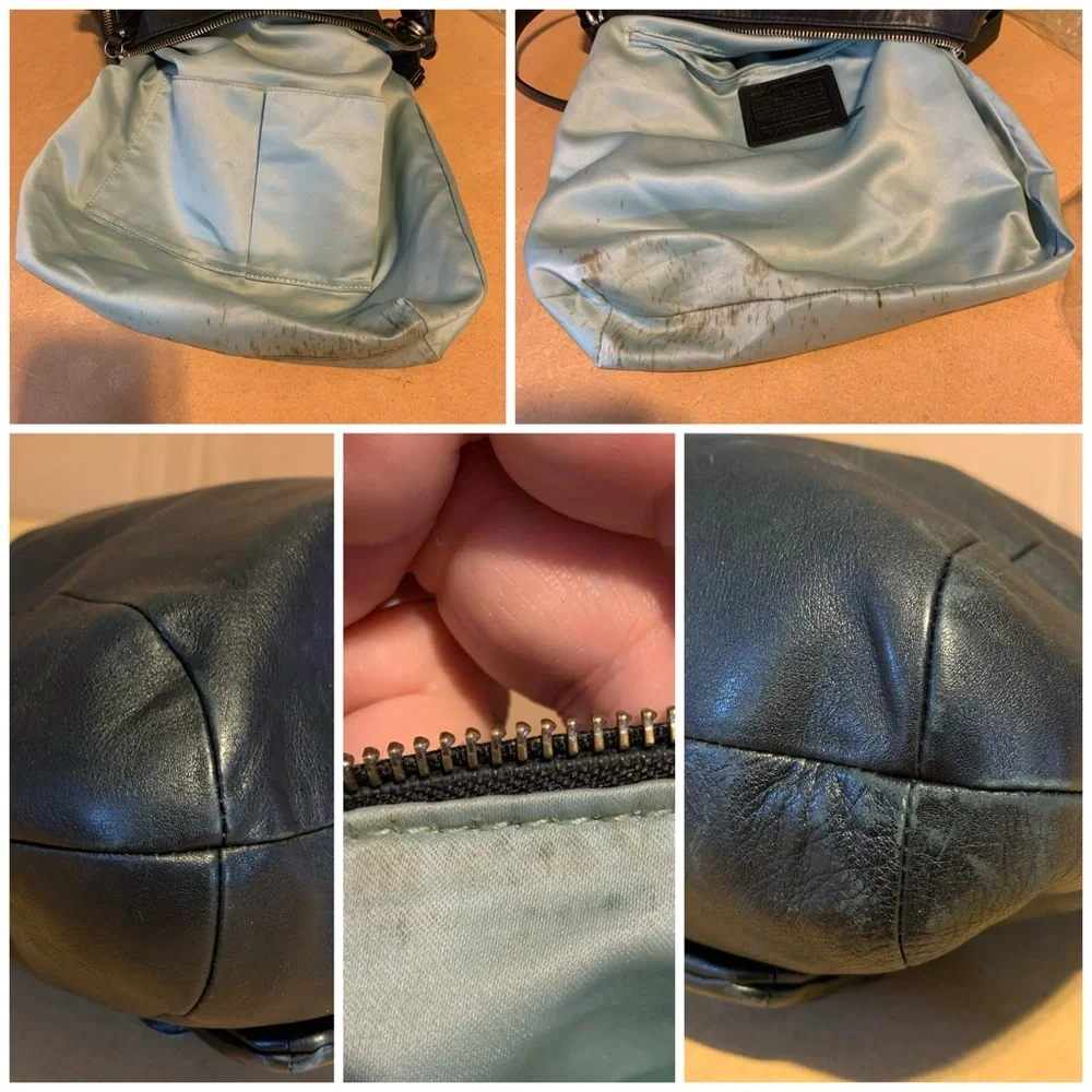 COACH “KRISTIN” BLACK LEATHER 14783 SHOULDER BAG